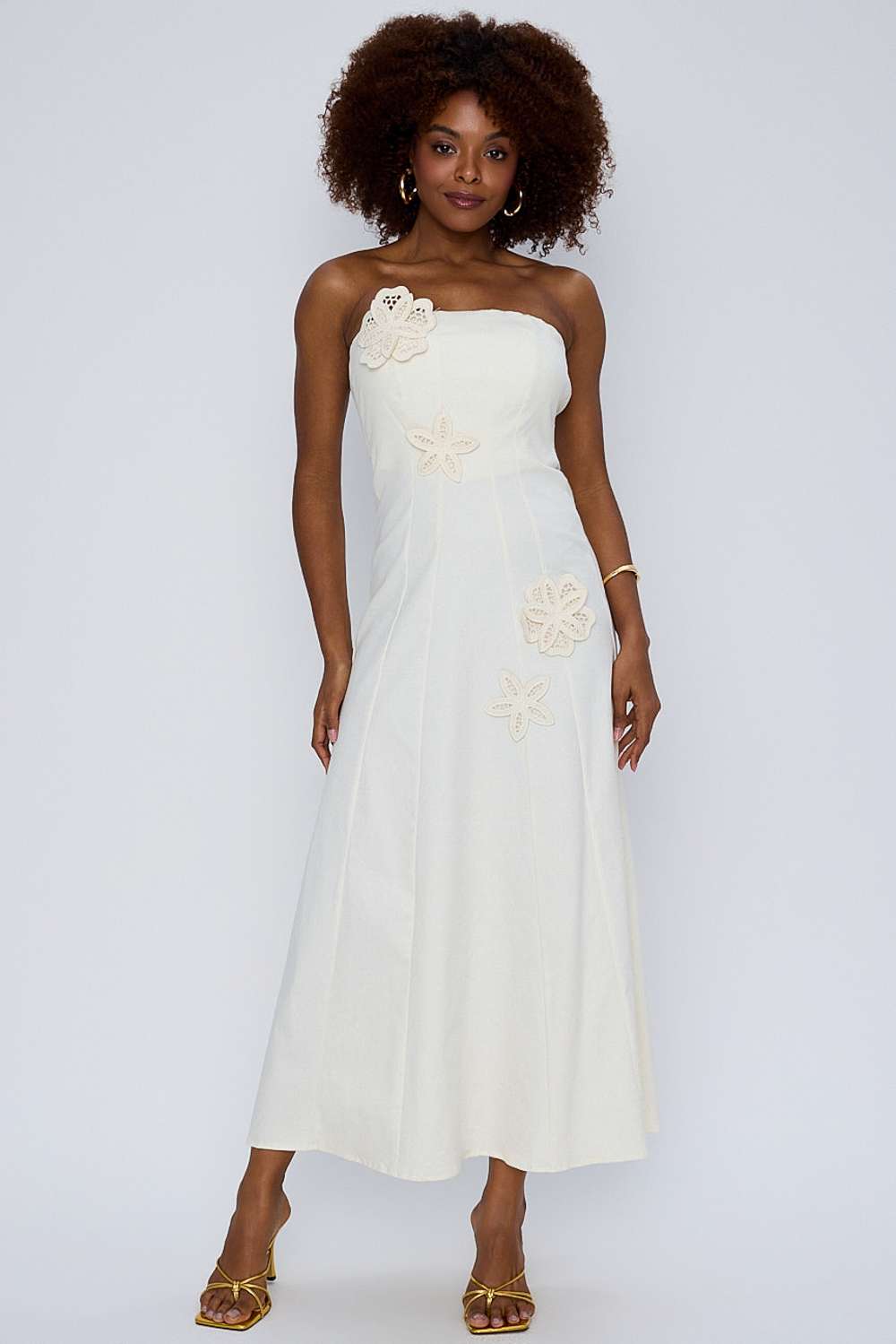 AGR VESTIDO SOLTO PREGAS OFF WHITE