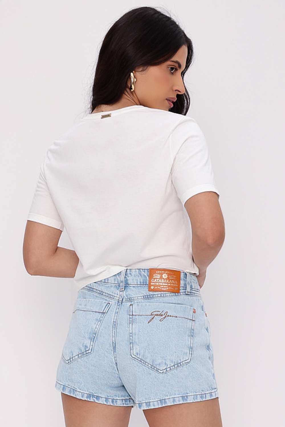 T SHIRT JEANS GATA OFF WHITE